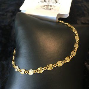 Elegant 18K gold over silver bracelet